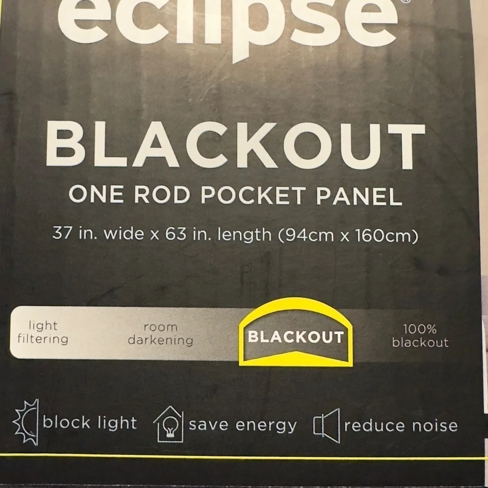Eclipse Gray Blackout Curtains 63”